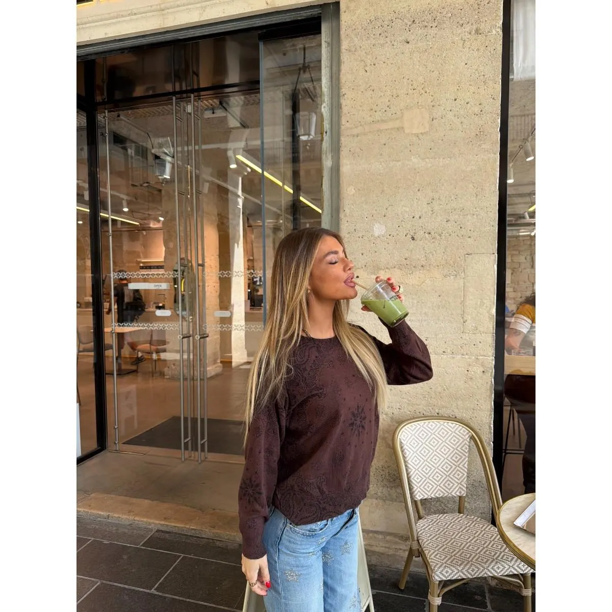 Pull Mini Deva — Marron — vue 2