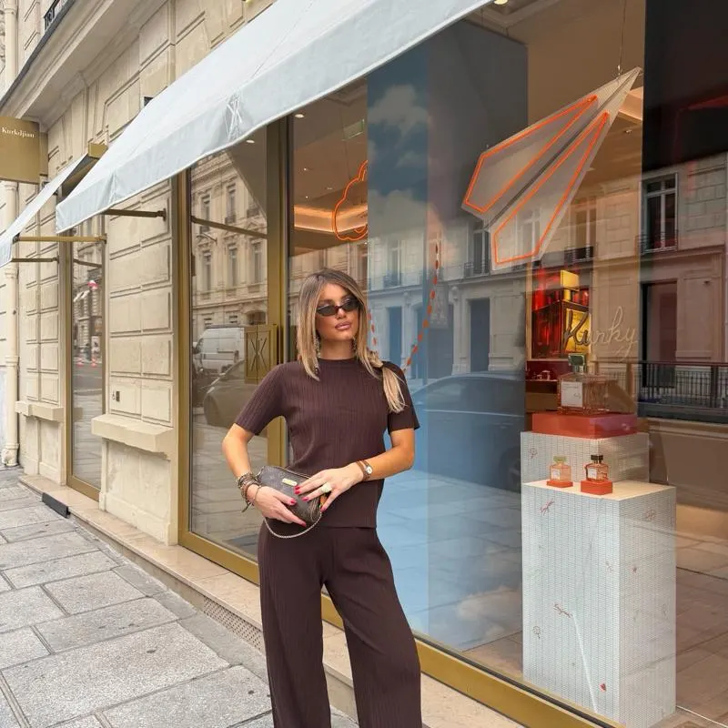 Ensemble Nina — Marron — vue 2