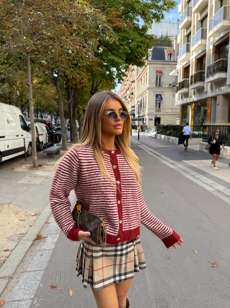 Pull Chacha bouton — Bordeau