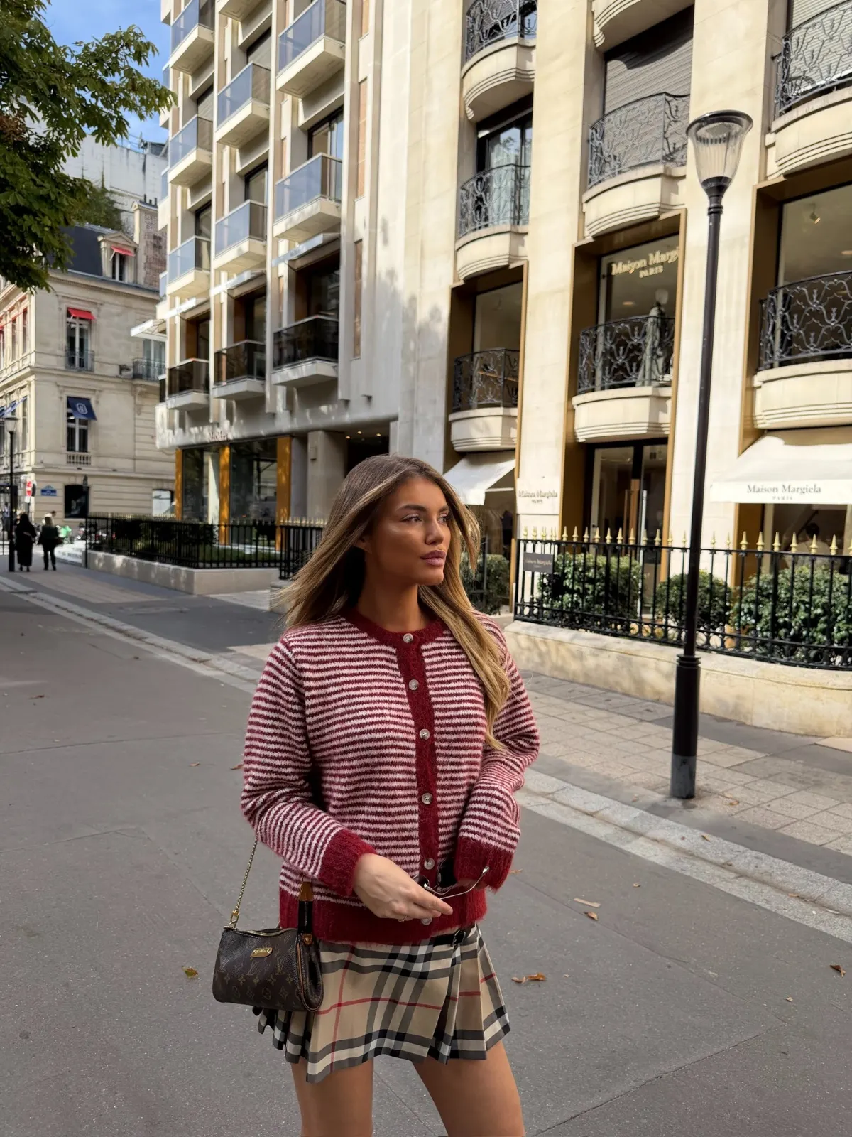 Pull Chacha bouton — Bordeau — vue 2