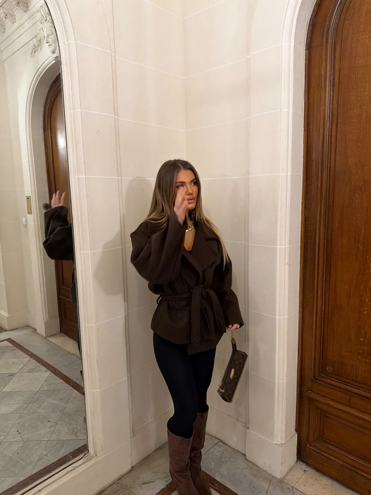 Manteau Camélia — Marron — vue 3