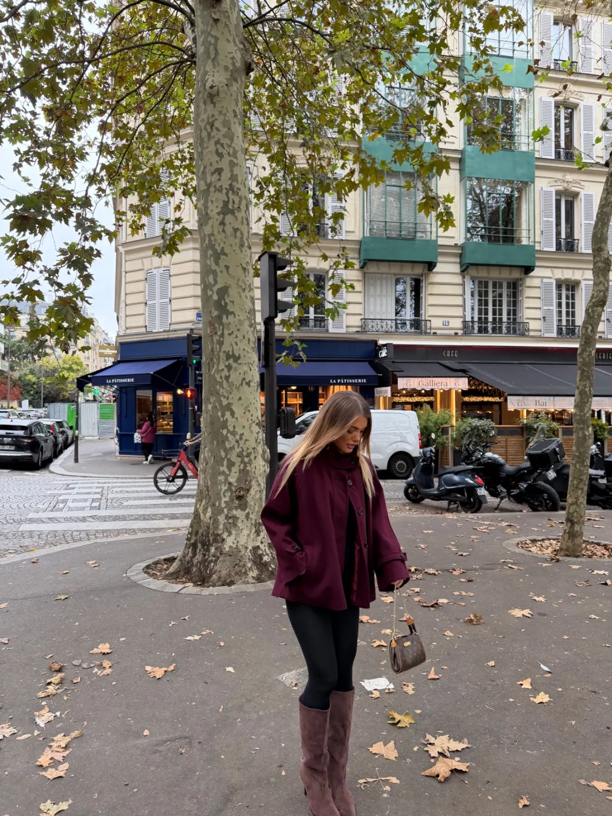 Manteau Carla — Bordeau — vue 2