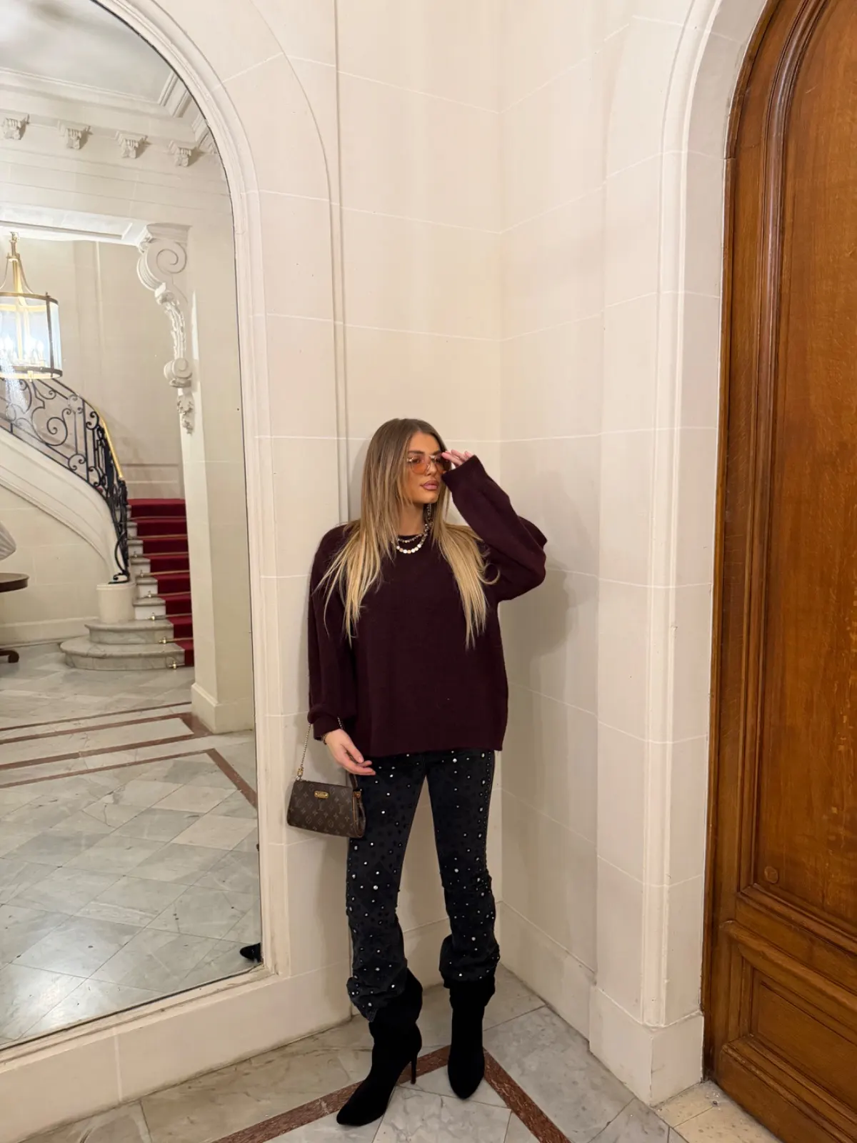 Pull Ninon — Bordeau — vue 3