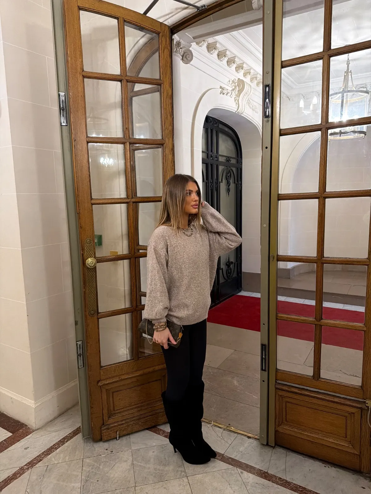 Pull Ninon — Taupe — vue 3