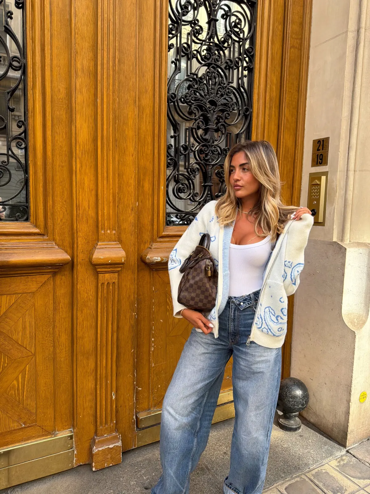 Gilet Deva — Blanc bleu — vue 2