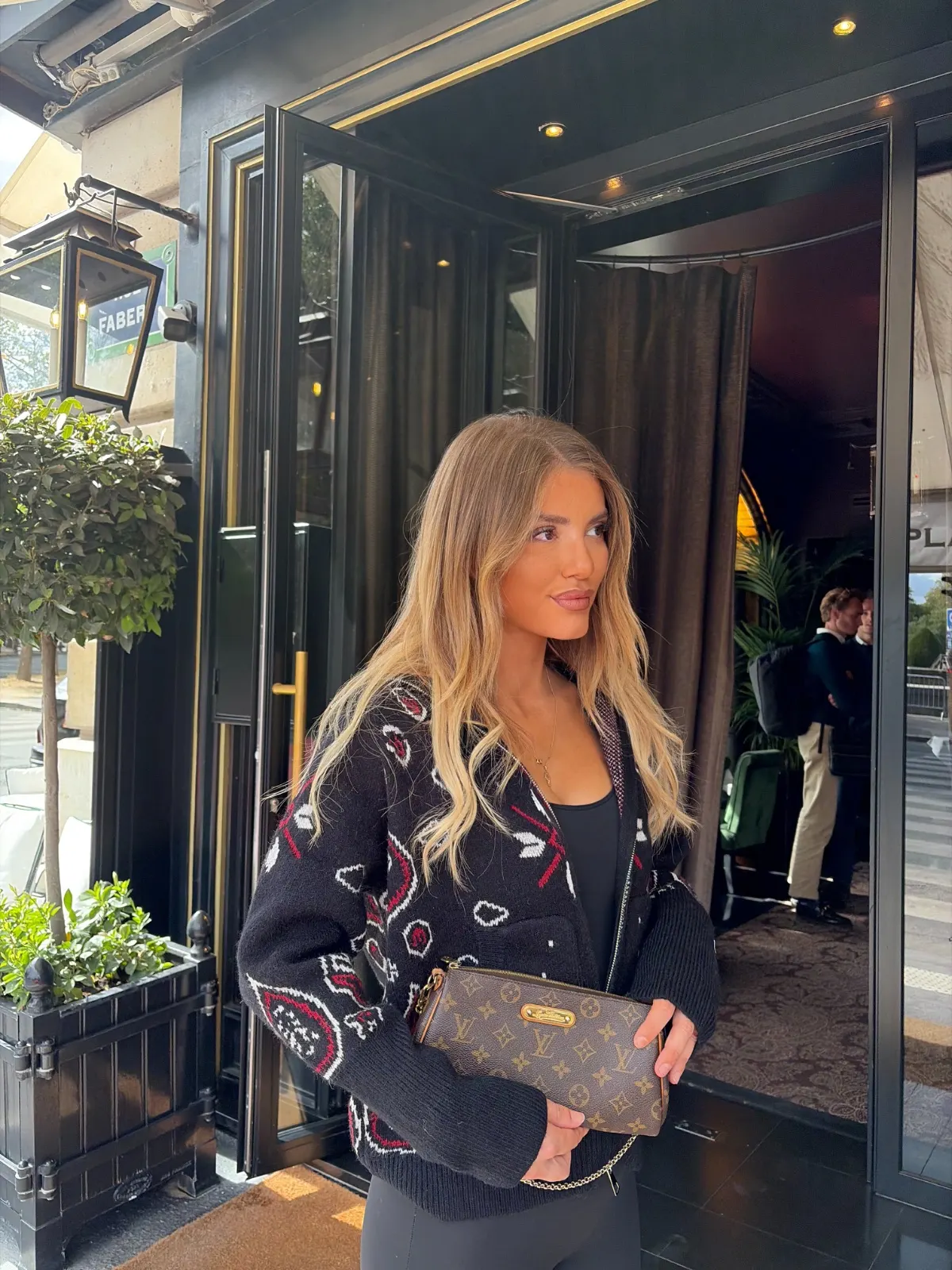 Gilet Deva — Noir et bordeau — vue 4