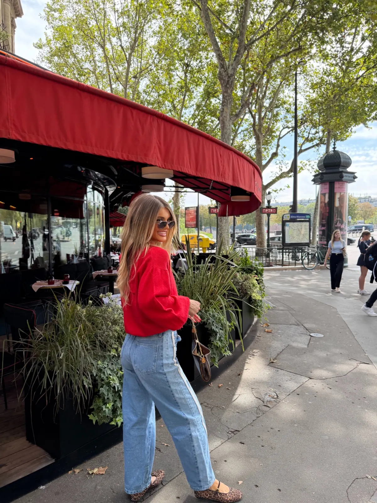 Pull Paupau — Rouge — vue 3