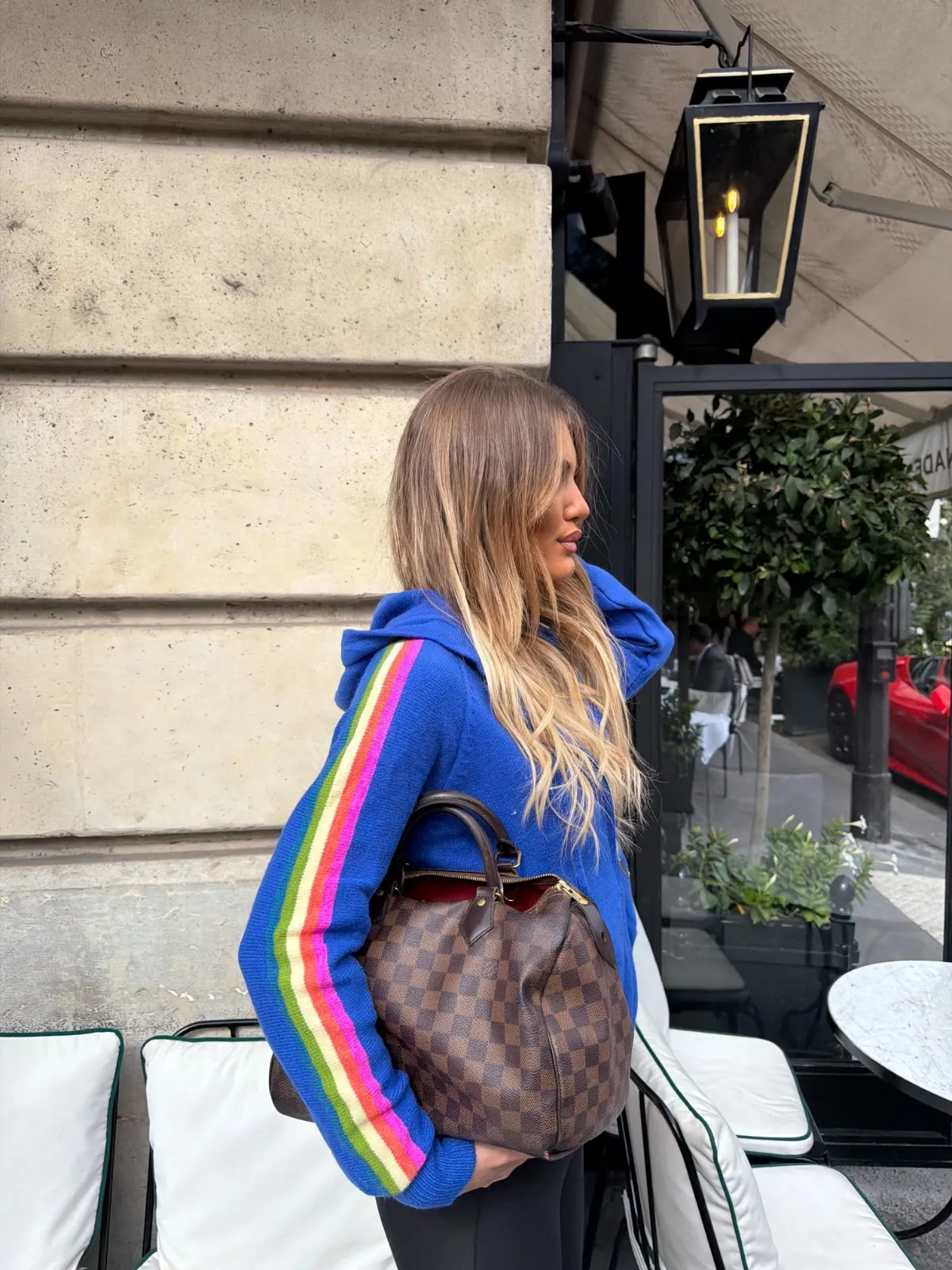 Pull Futur Capuche — Bleu roi — vue 3