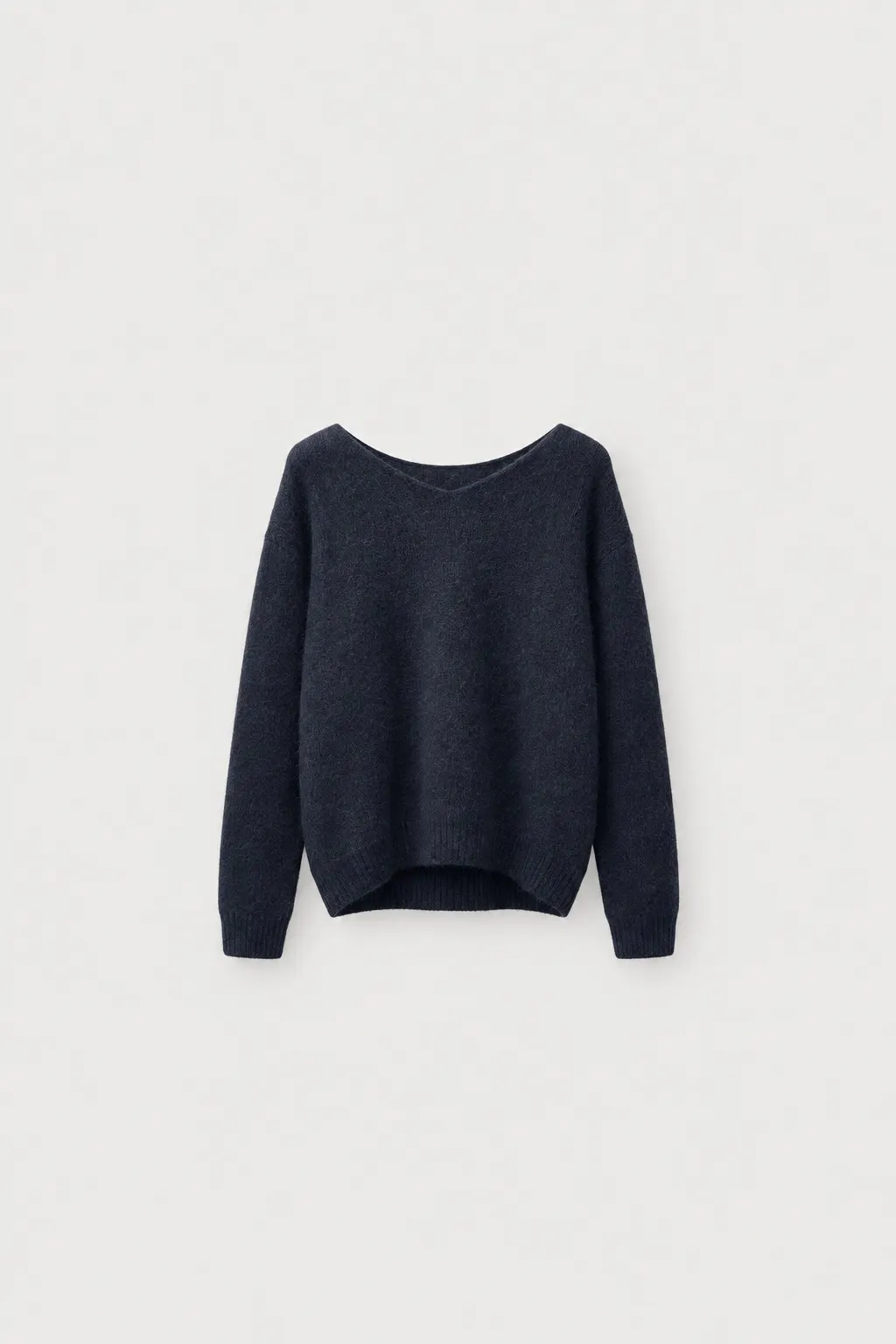 Pull Alpaga Col V — Noir