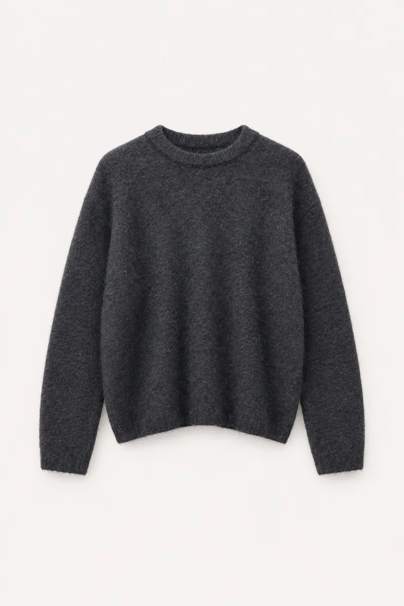 Pull Alpaga Col rond — Noir