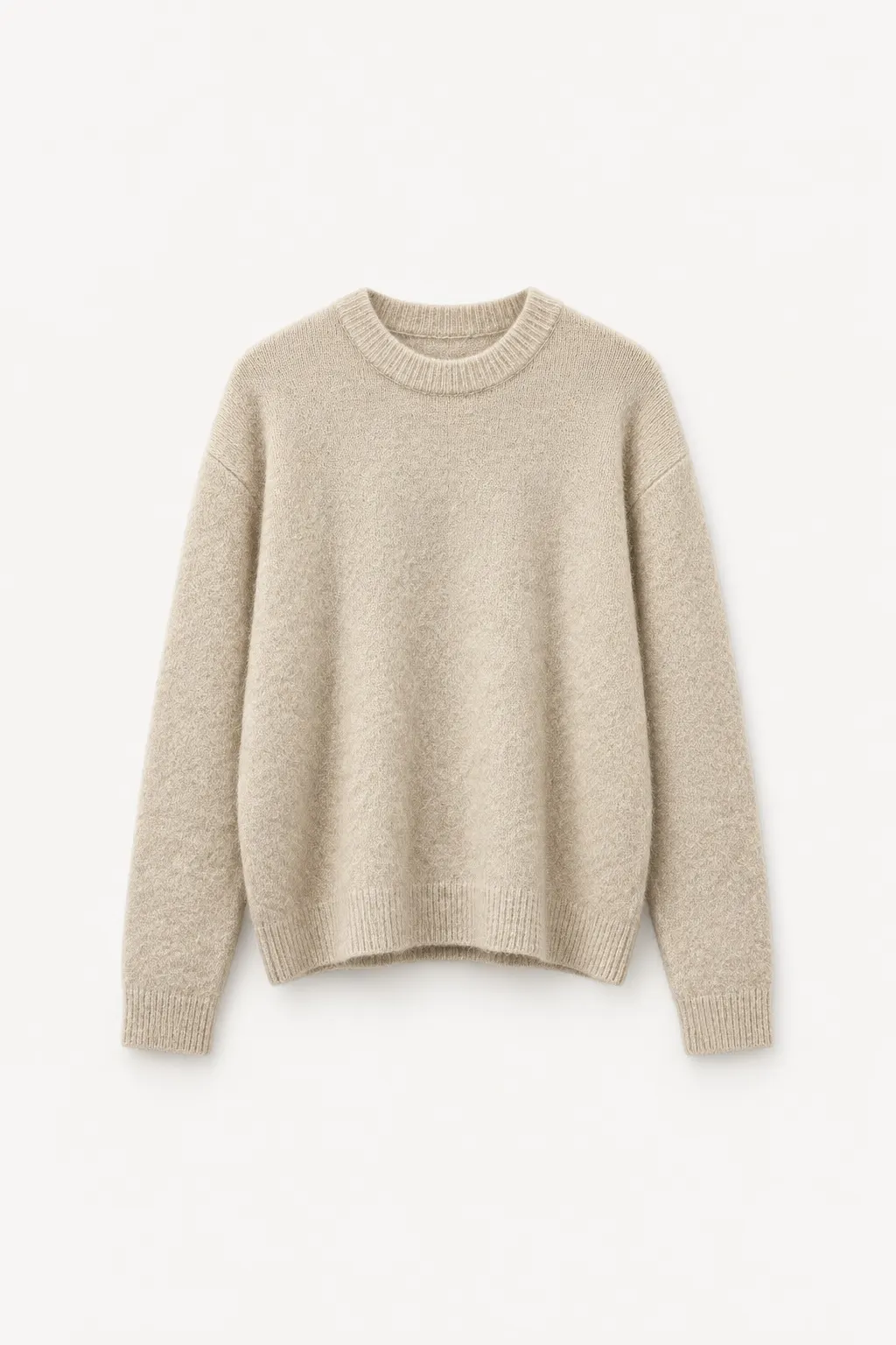 Pull Alpaga Col rond — Camel — vue 2