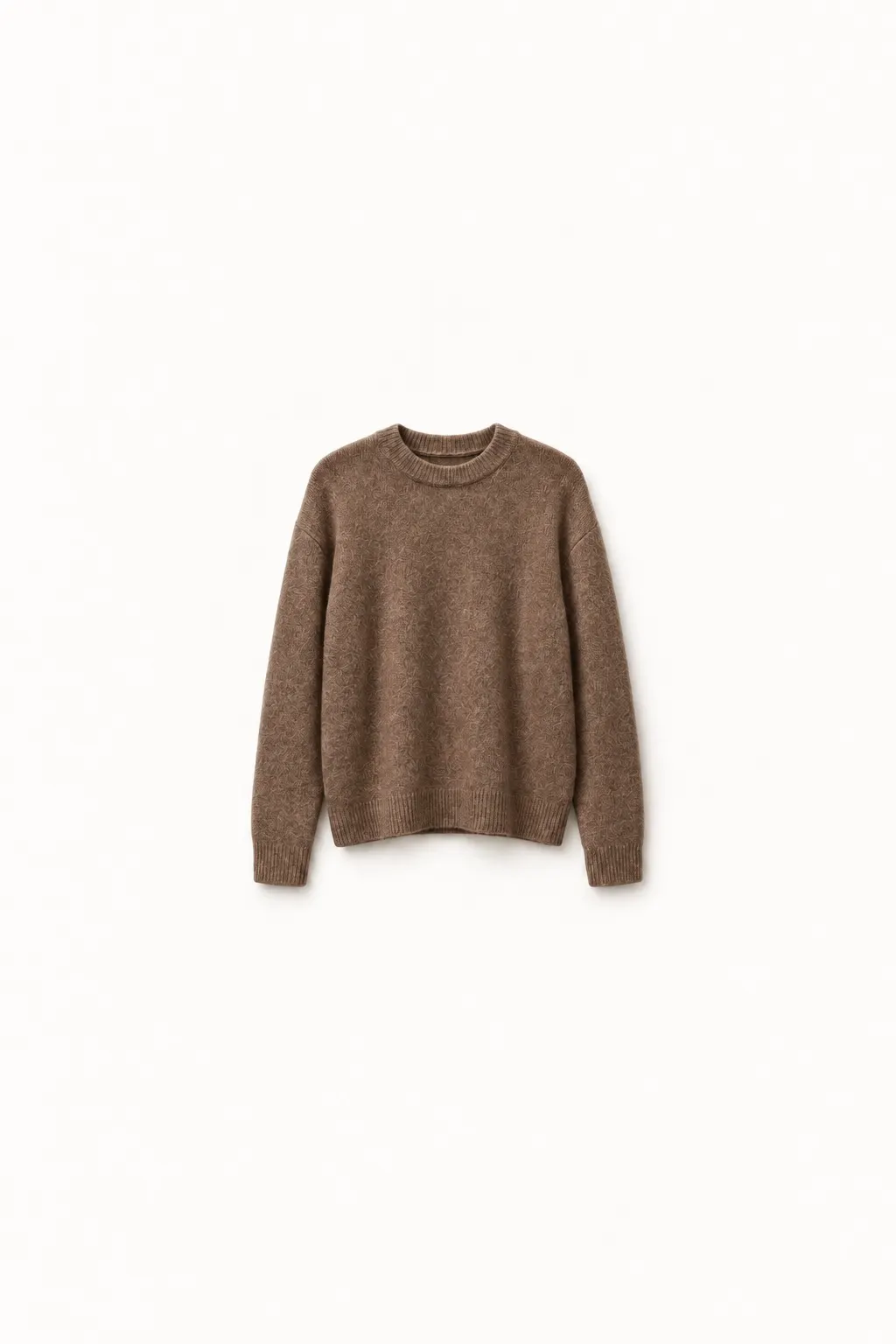 Pull Alpaga Col rond — Marron