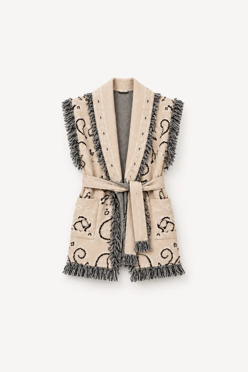Manteau Kimono Bandana — Beige