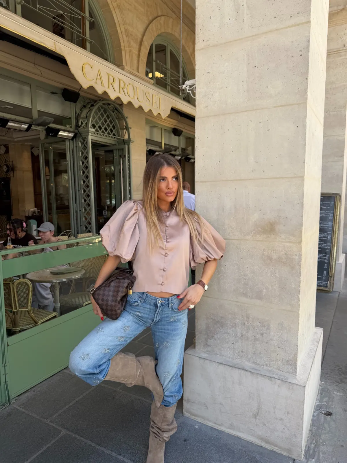 Blouse Satinée — Doré — vue 2