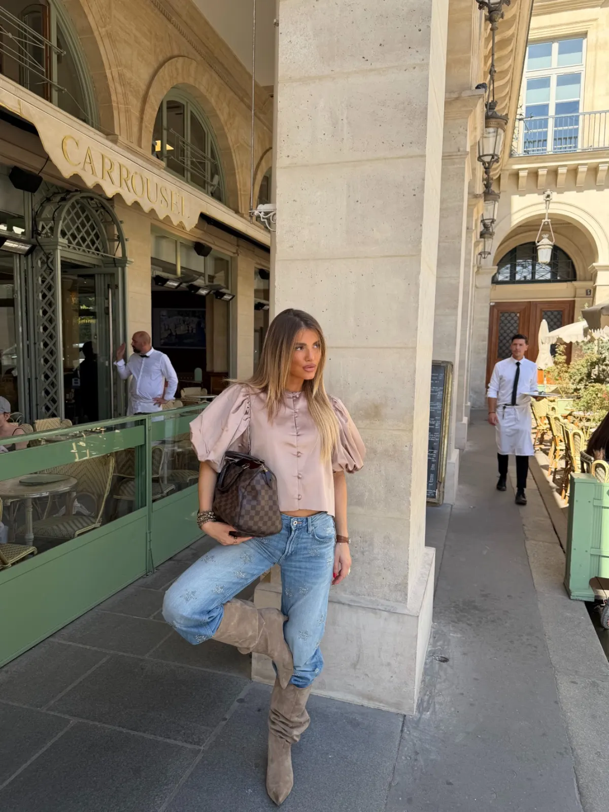 Blouse Satinée — Doré — vue 4