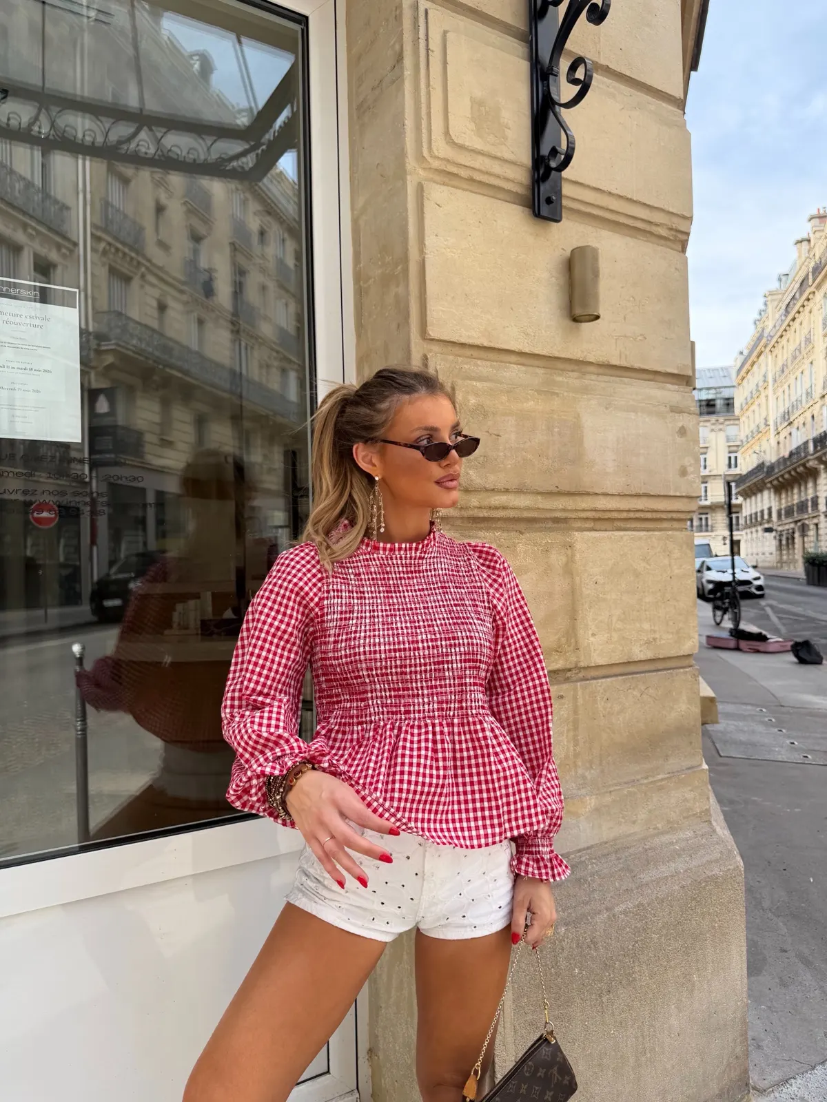Chemise Carolina — Rouge — vue 3