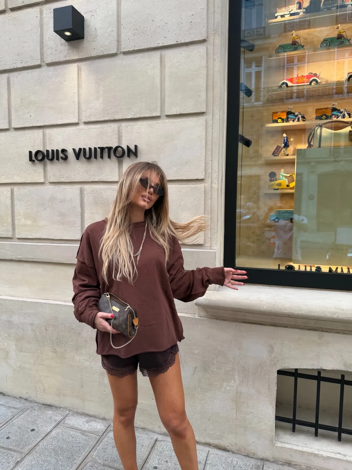Sweat Constance — Marron — vue 3